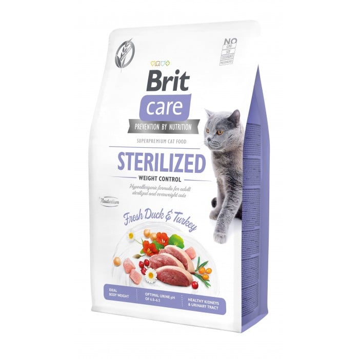 Brit Care Cat GF Sterilized Weight Control,  2кг (контроль ваги для стерелізованих)