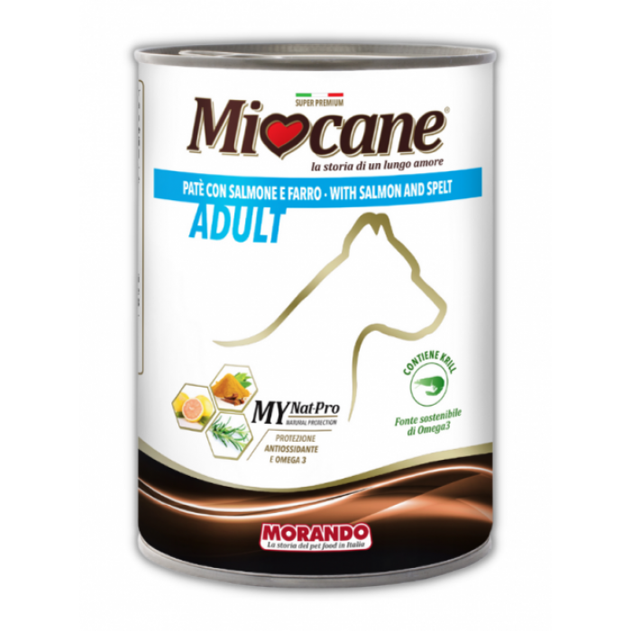 Morando Miocane влажный корм для собак с лососем и полбой 400 г