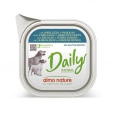 Almo Nature Daily Dog паштет с треской и зеленой фасолью для собак 100 г*10шт