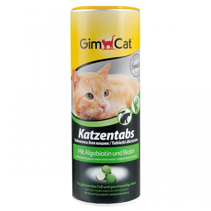 GimCat Katzentabs - витаминизированные лакомства для кошек, с алгобиотином 710 шт./425г.