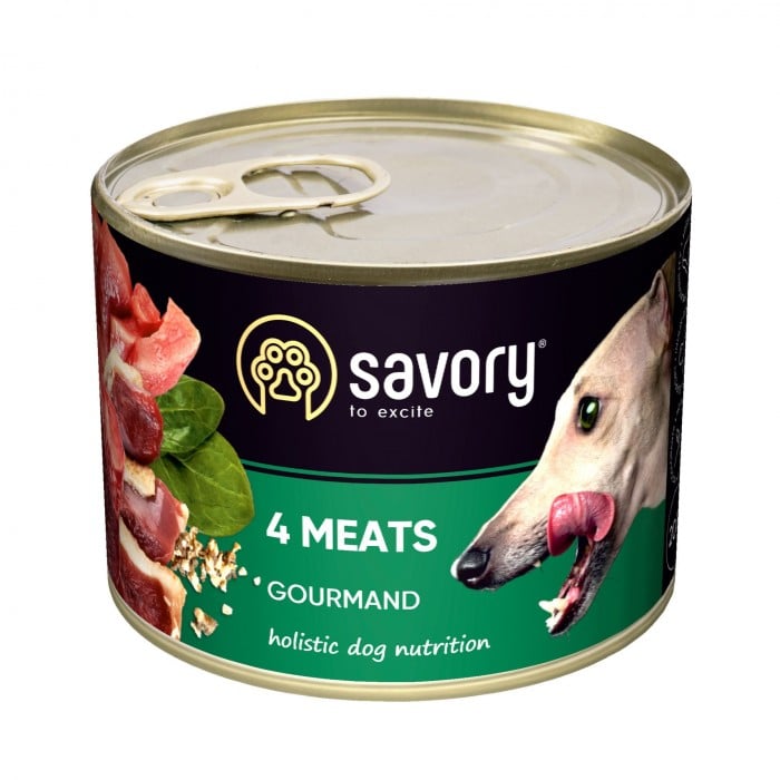 Savory Dog Gourmand 4 вида мяса 200g