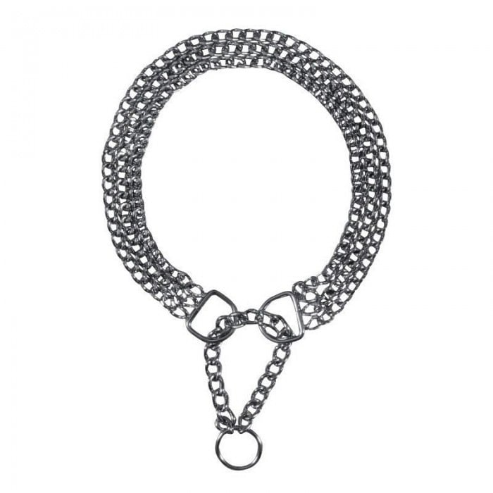Trixie нашийник-зашморг для собак середніх та великих порід потрійний хромований  M-L 45см/2,5мм