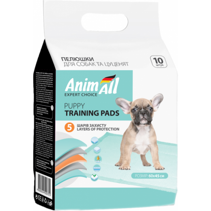 AnimAll Puppy Training Pads пеленки для собак и щенков 60×45 см 10 шт