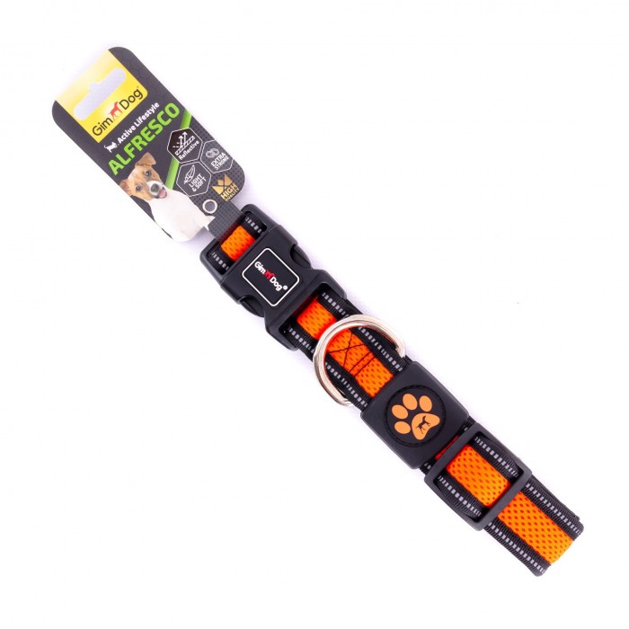 GimDog Alfresco нашийник з подвійного неопрену для собак великих та гігантських порід (помаранчевий) L-XL