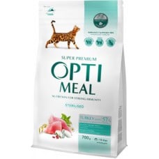 Optimeal Adult Cat Sterilised Turkey & Oat сухий корм для котів з індичкою 0,65 кг