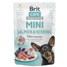 Brit Care Mini pouch филе в соусе лосось и сельдь 85g