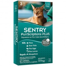 Sentry PurrScriptions Plus капли от блох, клещей и комаров для котов и котят (0,7 мл)