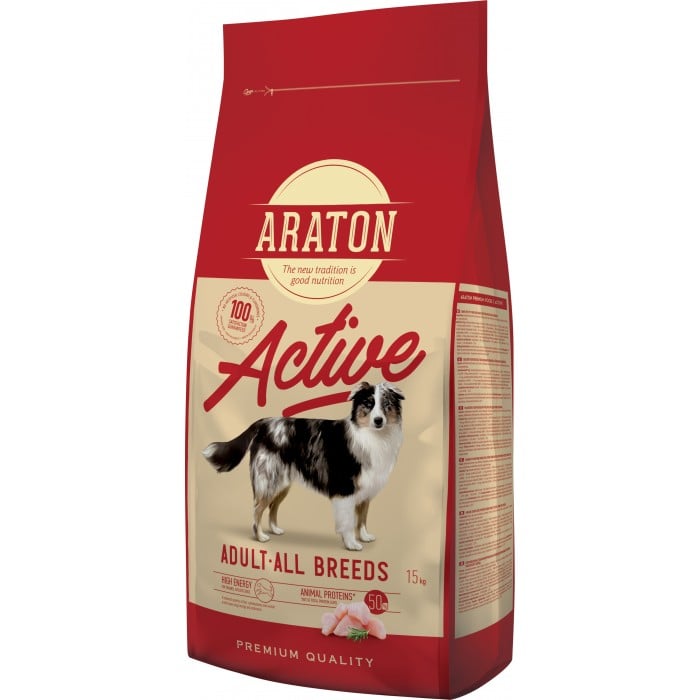 ARATON ACTIVE All Breeds сухой корм для взрослых активных собак всех пород 15 кг