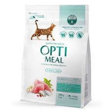 Optimeal Adult Cat Sterilised Turkey & Oat сухий корм для котів з індичкою 0,2 кг