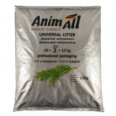 AnimAll деревний наповнювач для котів без аромату 10 + 2 кг у подарунок