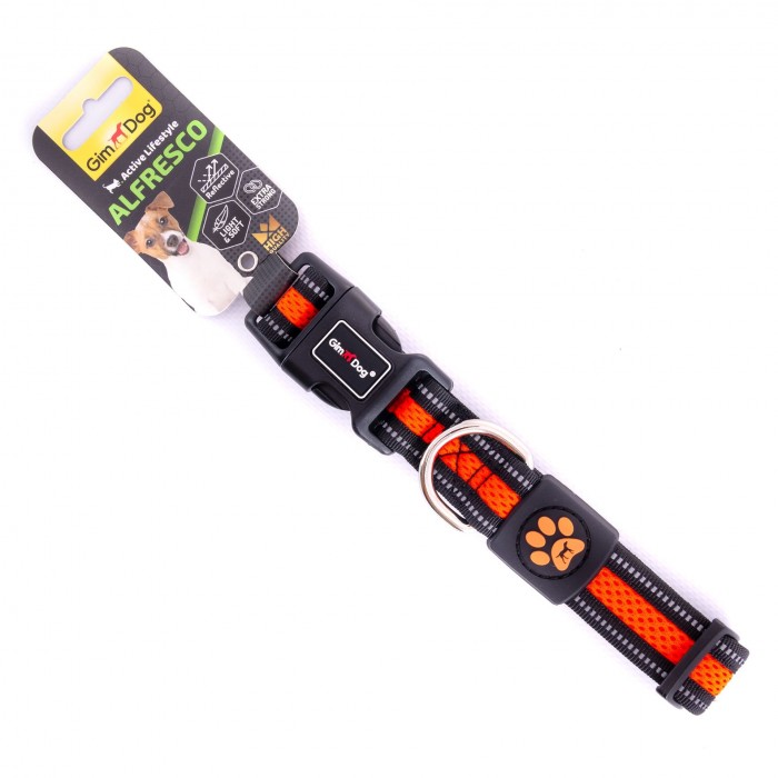 GimDog Alfresco нашийник з подвійного неопрену для собак середніх та великих порід (помаранчевий) M-L