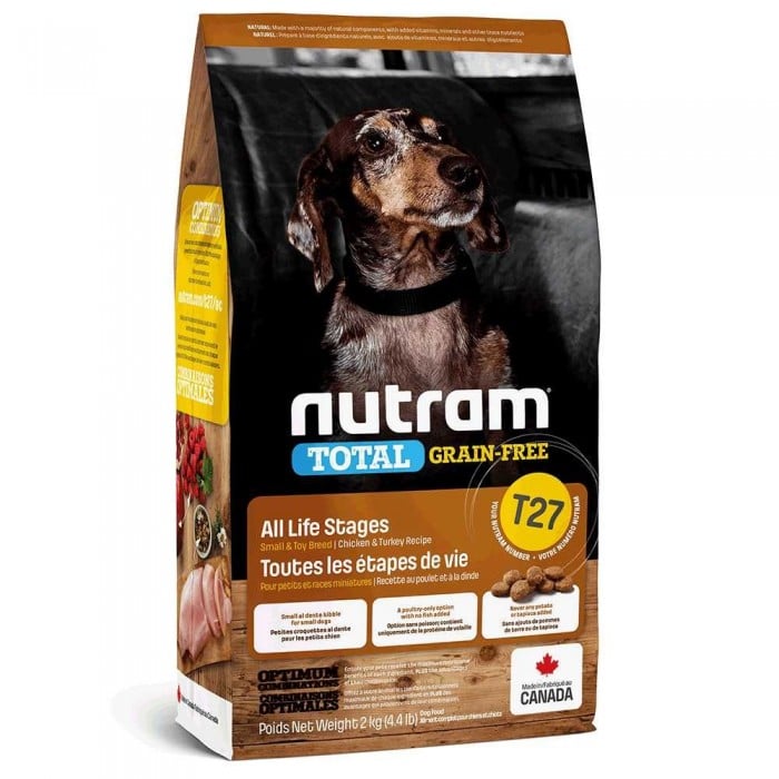 Nutram Total T27 Chicken and Turkey Recipe Small Breed Dog Food сухий корм з куркою та індичкою 5,4 кг
