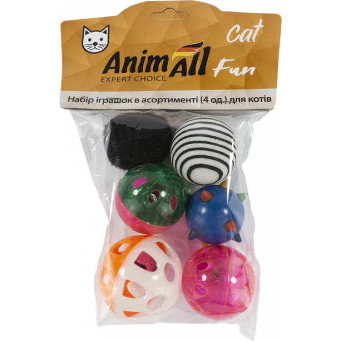 AnimAll Fun Cat VP051 набор мячиков для котов  6 шт (в ассортименте)
