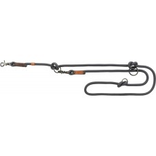 Trixie BE NORDIC поводок-перестежка для собак мини и средних пород (тёмно-серый/коричневый) S-M 2м/8мм