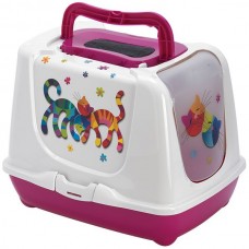 Moderna Trendy Cat Friends Forever закрытый туалет для котов (розовый)