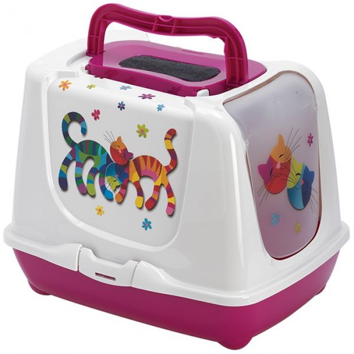 Moderna Trendy Cat Friends Forever закрытый туалет для котов (розовый)