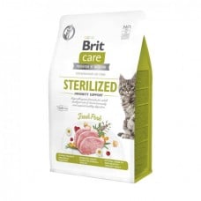 Brit Care Cat by Nutrition Sterilized Immunity Support для стерилизованных кошек со свининой 0,4 кг