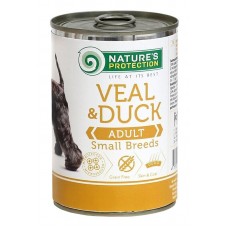 Nature's Protection Adult Small Breed Veal & Duck для собак малых пород с телятиной и уткой 400 г*6шт.