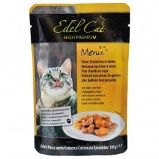 Edel Cat Кусочки с курицей и уткой в желе для кошек, пауч 100g