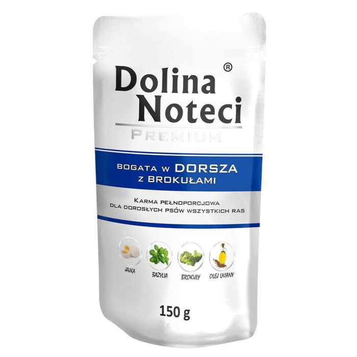 Dolina Noteci Premium влажный корм для собак с треской и брокколи 150 г