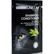UNICUM шампунь-кондиционер для кошек с маслом чайного дерева 15 мл (саше) 