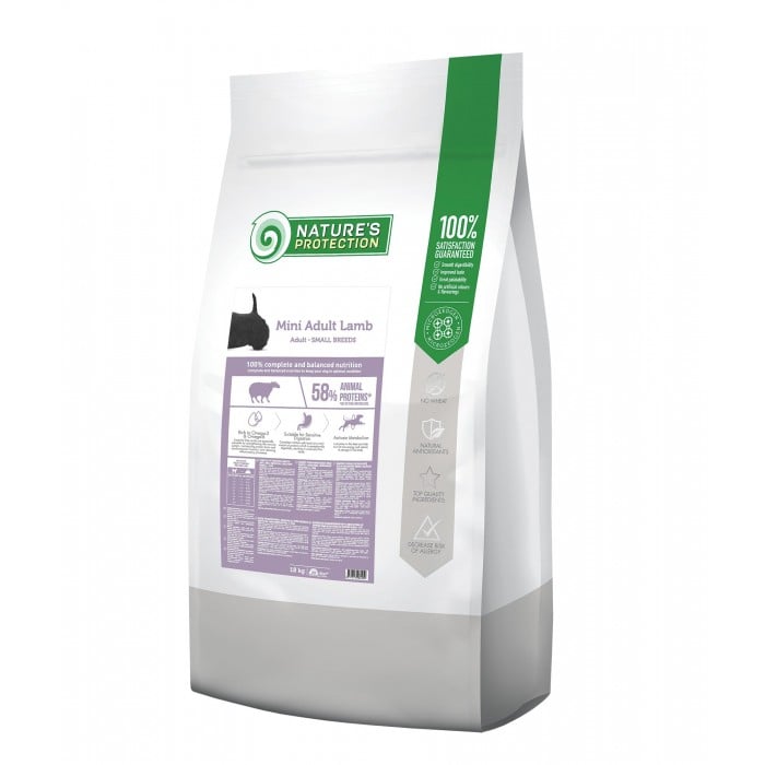 Nature's Protection Mini Adult Lamb Small Breeds для собак малих порід з ягнятиною 18 кг
