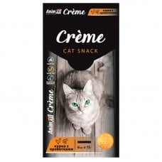 AnimAll Сreme лакомства со вкусом курицы и креветок для котов 6×15 г