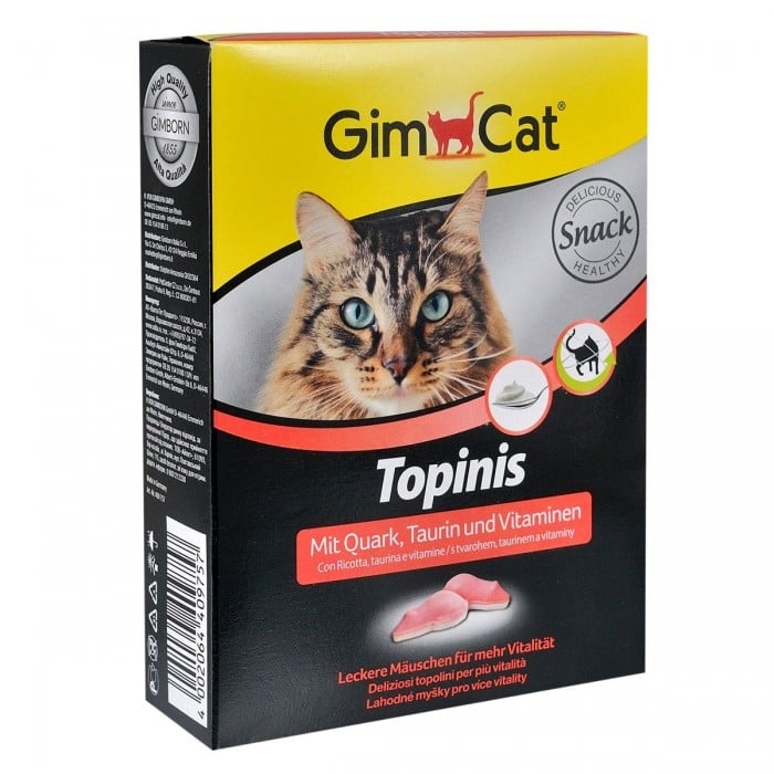 GimCat Cat Topinis - витаминизированные лакомства для кошек, с&nbsp;сыром и таурином 180т./220 г