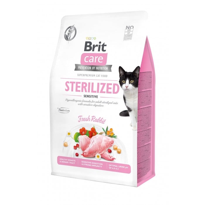 Brit Care Cat GF Sterilized Sensitive, (чутливе травлення для стерелізованих)
