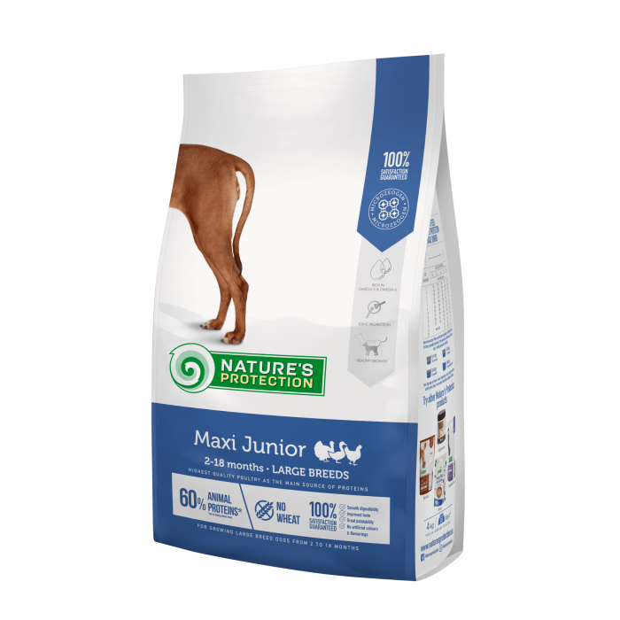 Nature's Protection Maxi Junior Large Breeds сухой корм для щенков крупных пород 4 кг