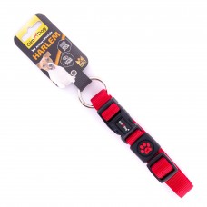 GimDog Harlem нашийник з нейлону для собак середніх та великих порід (червоний) M-L