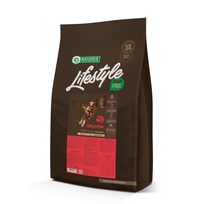 Nature's Protection Lifestyle Grain Free Salmon Adult All Breeds для собак с лососем 10 кг