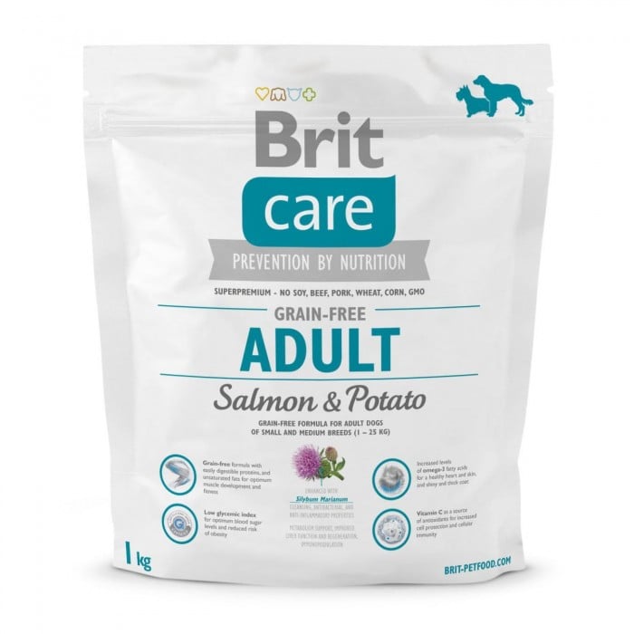 Brit Care GF Adult Salmon and Potato (для собак весом до 25 кг)