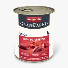 Animonda GranCarno Junior Beef + Turkey hearts влажный корм с говядиной и индейкой для щенков 800 г