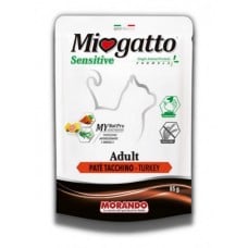 Morando Miogatto Sensitive Monoprotein влажный корм для кошек с индейкой 85г*24шт