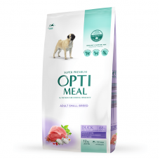 Optimeal Dog Adult Small сухой корм для собак малых пород с уткой 12 кг