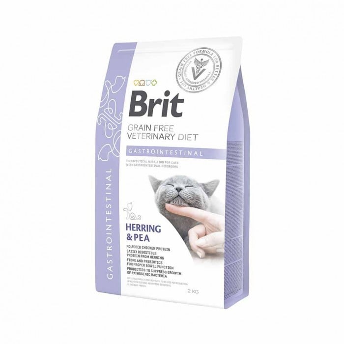 Brit GF Veterinary Diets Cat Gastrointestinal с сельдью и горохом для кошек 2 kg
