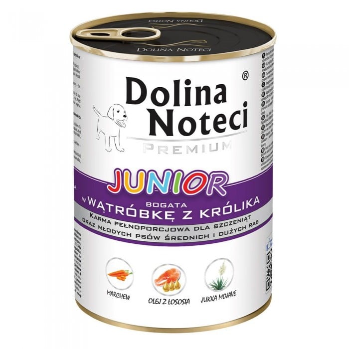 Dolina Noteci Premium влажный корм для щенков с печенью кролика 400 г