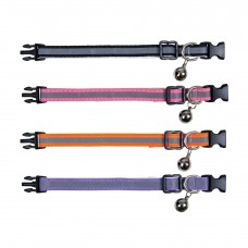 Trixie нейлоновый ошейник для котят со светлоотражающей полосой и колокольчиком 4-х цветов