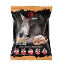 Alpha Spirit Dog Snacks Turkey полувлажные лакомства для собак из индейки 50г (кубики)