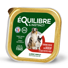 Equilibre & Instinct паштет для взрослых собак с говядиной и зеленым горошком 300г*9шт