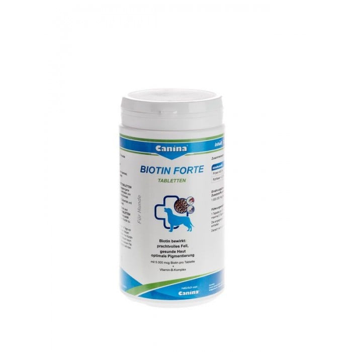 Canina Biotin forte витамины для поддержания здоровой шерсти и кожи собак 700 г/210 таб.