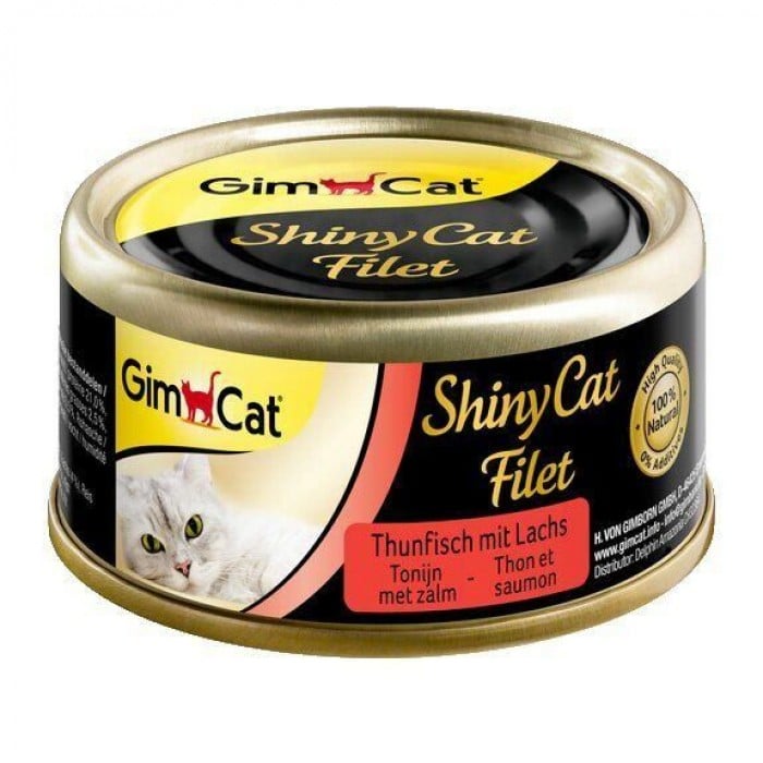 GimCat Shiny Cat Filet тунец и лосось 70g