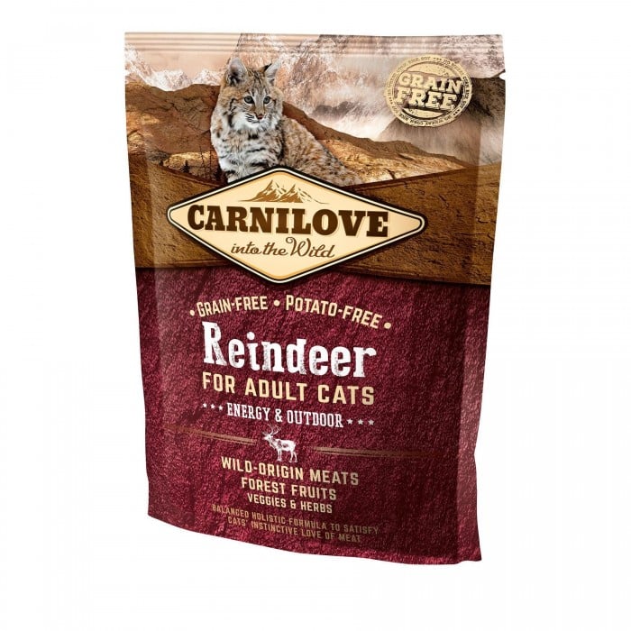 Carnilove Cat Energy and Outdoor з олениною та кабаном для активних котів 0,4 kg