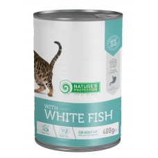 Nature's Protection with White Fish влажный корм с белой рыбой для взрослых кошек 400 г*6шт.