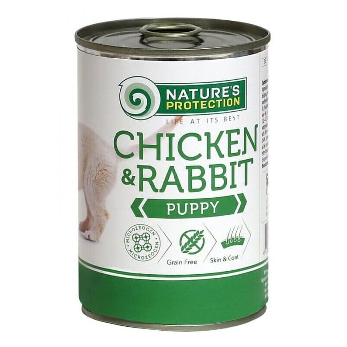 Nature's Protection Puppy Chicken & Rabbit влажный корм для щенков с курицей и кроликом 800 г*6шт.