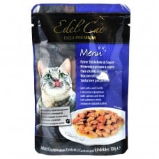 Edel Cat Кусочки с лососем и форелью в соусе для кошек, пауч 100g