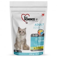 1st Choice Adult Healthy Skin & Coat сухий корм для котів з лососем 0,35 кг