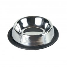 Trixie металическая миска для котов и собак на резиновом основании 0,2 л/15 см