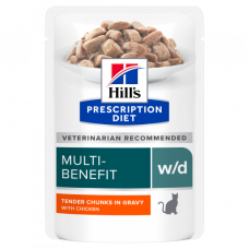 Hill's PD w/d Multi Benefit Chicken влажный корм для кошек при сахарном диабете с курицей 85 г